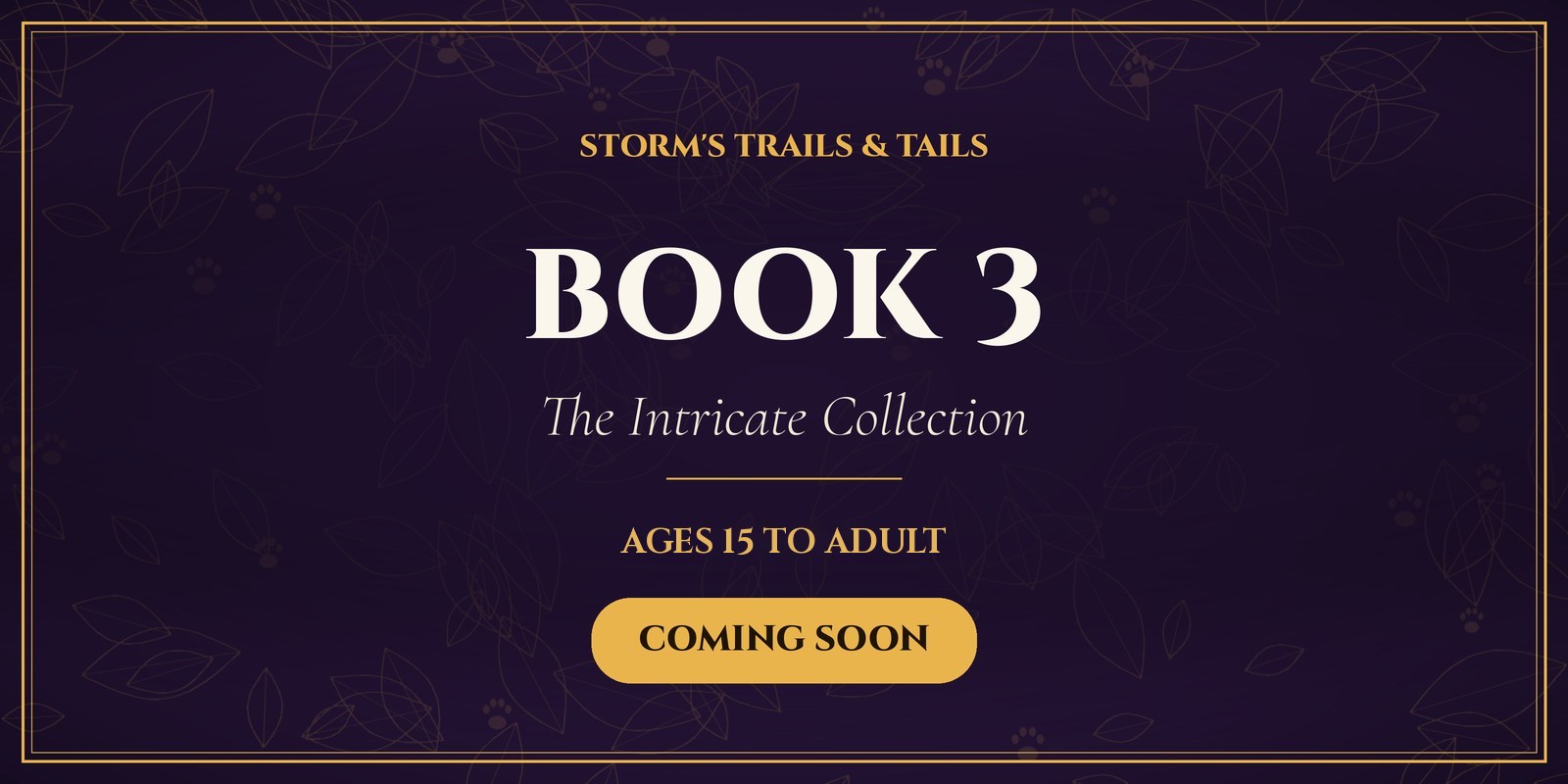 Book 3, The Intricate Collection, ages 15 to adult, coming soon